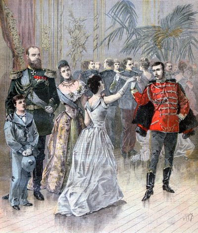 Tsar Alexander III of Russia and the French ambassador in St Petersburg by Henri Meyer