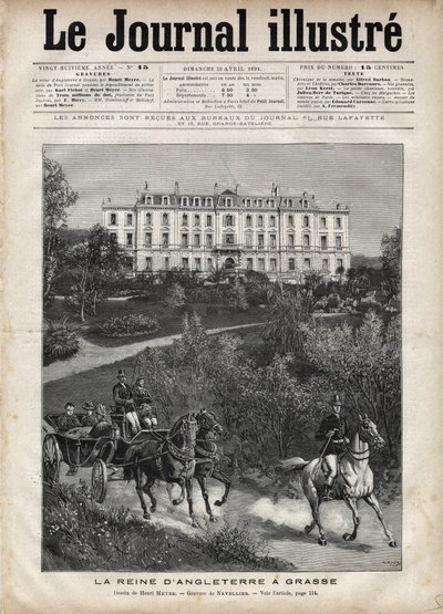 Queen Victoria of England in France in April 1891: A Walk in Grasse - Cover page of 