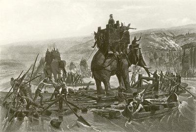 Hannibal Crossing the Rhone by Henri Paul Motte