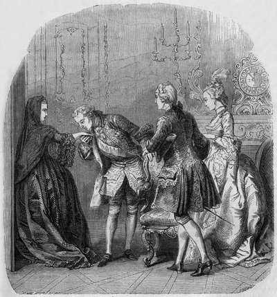 The Princess of Lamballe, King Louis XV, Louis de Richelieu, Countess Jeanne du Barry by Henri Philippoteaux
