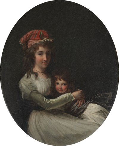 Portrait of a Mother and Daughter by Henri Pierre Danloux