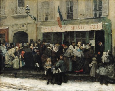 A Soup Kitchen during the Siege of Paris by Henri Pille