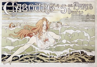 Cabourg at 5 Hours from Paris - Advertising Poster by Henri Henri Antoine Théodore Livemont