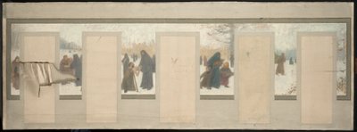 Sketch for Bagnolet Town Hall: Winter Landscape by Henri Rachou