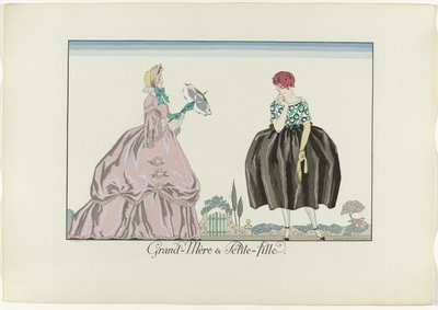 Grandmother & Granddaughter by Henri Reidel