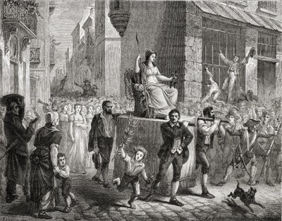 The Procession of the Goddess of Reason, 10th November 1793, from 