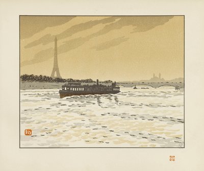 From the Quai de la Conférence [The Thirty-Six Views of the Eiffel Tower] by Henri Rivière