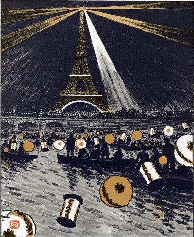 Festivities on the Seine, July 14 by Henri Rivière