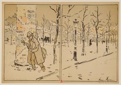 Paris in Winter: Program for the Théâtre Libre, Season 1889-1890 by Henri Rivière