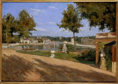 The terrace by the Seine at Melun by Henri Rouart