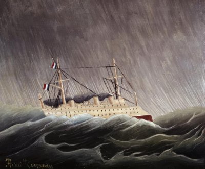 Ship in the Storm by Henri Rousseau