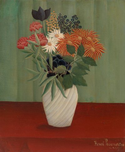 Bouquet of Flowers with China Asters and Tokyos by Henri Rousseau