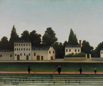 Landscape and Four Fishermen by Henri Rousseau