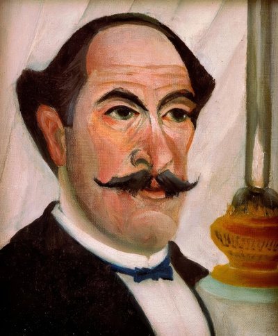 Portrait of the Artist by Himself with a Lamp by Henri Rousseau