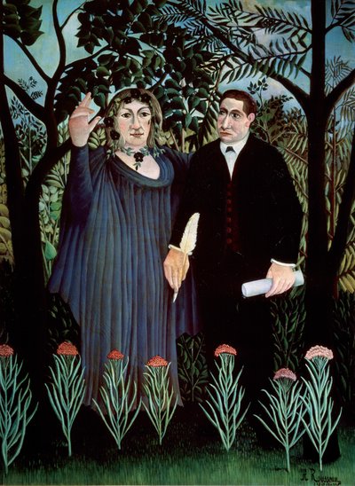 The Poet and his Muse. Portrait of Guillaume Apollinaire and Marie Laurencin by Henri Rousseau