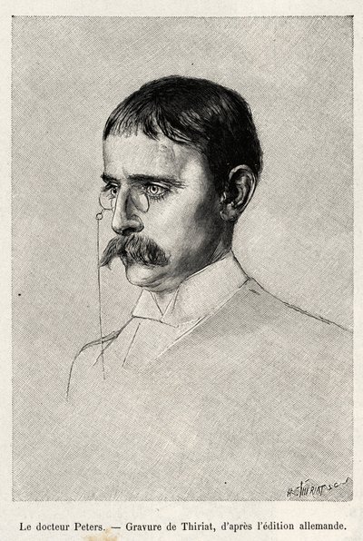 Portrait of Dr. Carl Peters (1856-1918), German explorer by Henri Thiriat