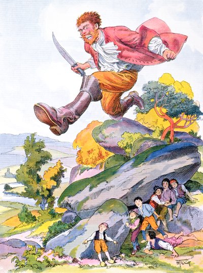 The Ogre Hunting for Tom Thumb and His Brothers by Henri Thiriet