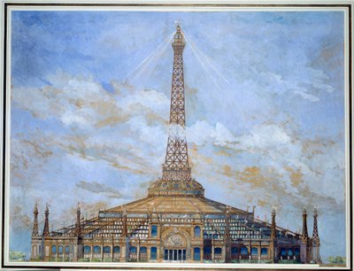 Design of the Eiffel Tower for the 1900 Universal Exposition by Henri Toussaint