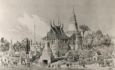 The Cambodian Palace at the Trocadero, the Universal Exhibition of 1900 by Henri Toussaint