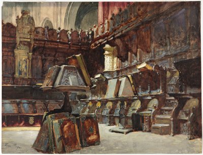 Choir Stalls in a Spanish Cathedral, c. 1868 by Henri Victor Regnault
