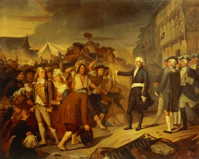 Mayor Kervegan of Nantes Stopping a Riot of Peasants at the Toll Barrier in 1790 by Henri Villain