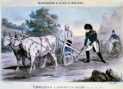 Napoleon I at Saint Helena: The Emperor Plows a Furrow by Henri Villain