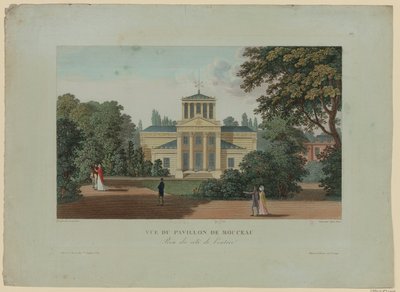 View of the Pavillon de Monceau from the Entrance, engraved by Nyon Jeune, 1816 by Henri after Courvoisier Voisin