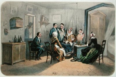 A Reading with the Concierge by Henri de (after) Montaut