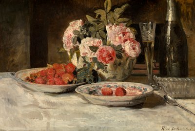 Strawberries with Champagne by Henri de Braekeleer