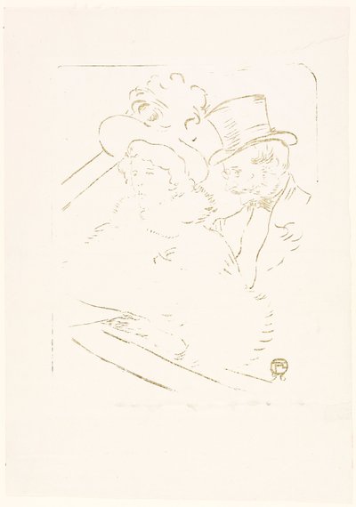 At the Concert by Henri de Toulouse-Lautrec