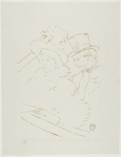 At the Concert by Henri de Toulouse-Lautrec