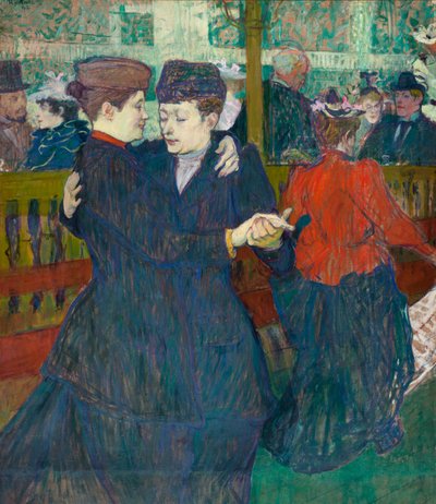 At the Moulin Rouge Two Women Waltzing by Henri de Toulouse Lautrec