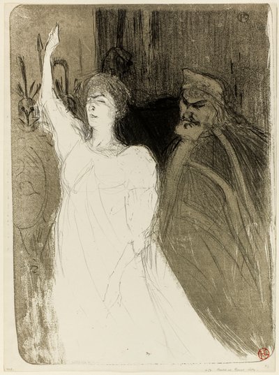 Bartet and Mounet-Sully, in Antigone by Henri de Toulouse-Lautrec