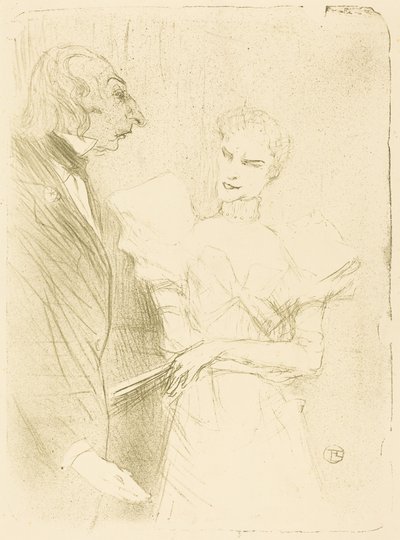Brandès and Leloir in "Cabotins" by Henri de Toulouse-Lautrec