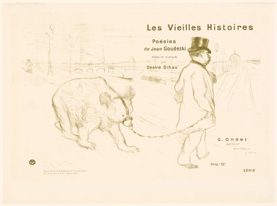 Cover and Frontispiece to Les Vieilles Histoires by Henri de Toulouse-Lautrec