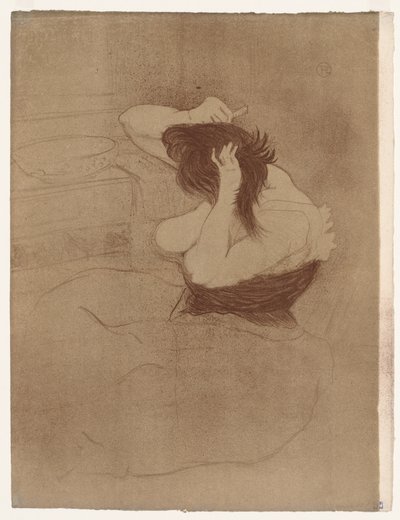 Elles: Woman Combing Her Hair by Henri de Toulouse-Lautrec