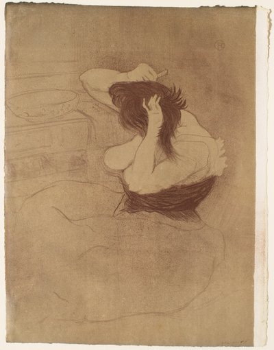 Elles: Woman Combing Her Hair by Henri de Toulouse-Lautrec