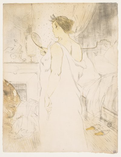 Elles: Woman with a Hand Mirror by Henri de Toulouse-Lautrec