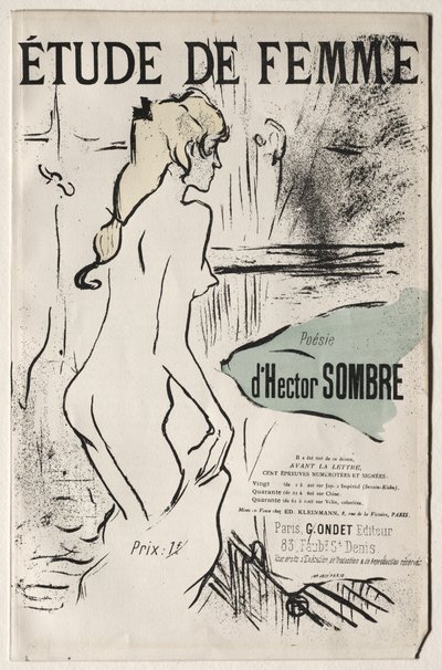 Study of a Woman by Henri de Toulouse-Lautrec