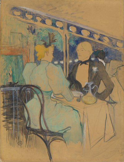 Fashionable People at Les Ambassadeurs by Henri de Toulouse-Lautrec