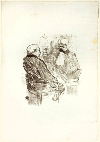 Georges Clemenceau and the Optometrist, Mayer, from Au Pied du Sinaï by Henri de Toulouse-Lautrec