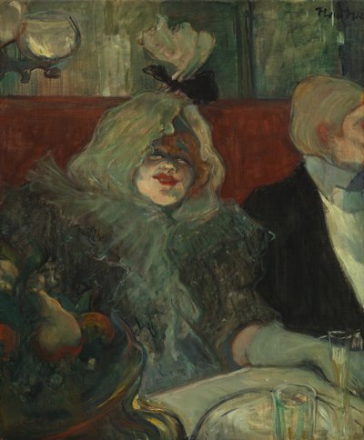 In a Private Dining Room (At the Rat Mort) by Henri de Toulouse Lautrec