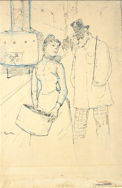 In the Street by Henri de Toulouse-Lautrec