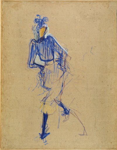 Jane Avril Dancing by Henri de Toulouse-Lautrec