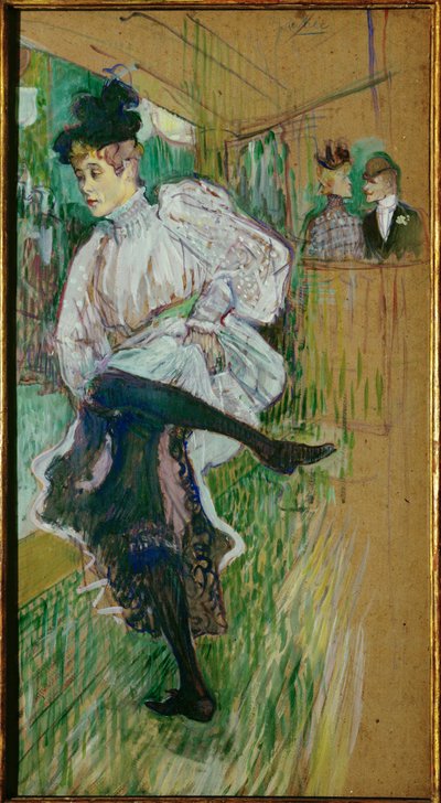 Jane Avril Dancing by Henri de Toulouse-Lautrec