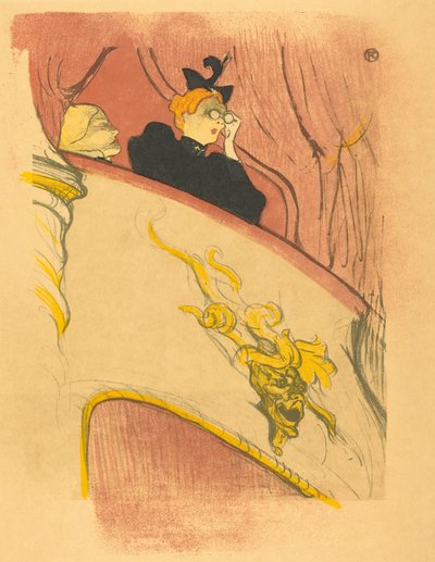 Loge with the Gilt Mask by Henri de Toulouse-Lautrec