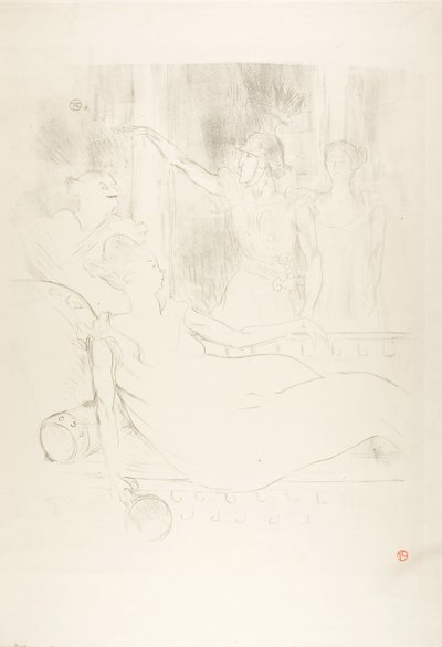 Madame Simon-Girard, Brasseur and Guy in La belle Hélène by Henri de Toulouse-Lautrec