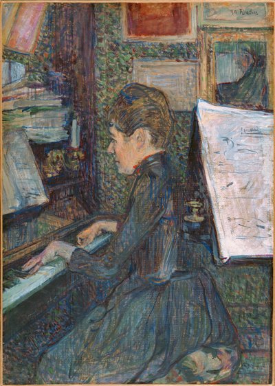 Miss Dihau at the Piano by Henri de Toulouse-Lautrec
