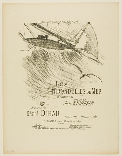 The Sea Swallows, from Melodies of Desire Dihau by Henri de Toulouse-Lautrec