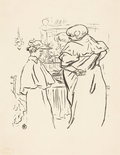 Two Women before a Mirror by Henri de Toulouse-Lautrec
